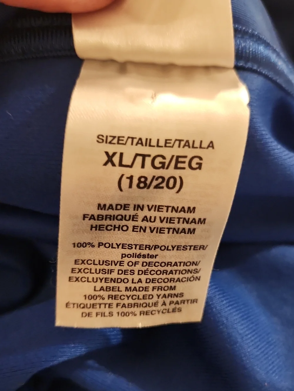 Adidas Track Jacket Blue Black Extra Large 18 20